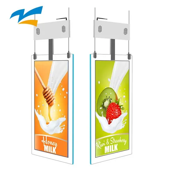 Advertising Double Sided Hanging Display Digital Signage LCD High Brightness LCD Digital Advertising Transparent Screen Display